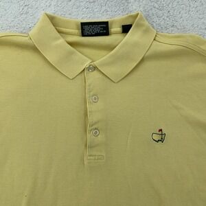 Vintage Masters Collection Golf Shirt Mens XL Yellow Polo Augusta National 90s